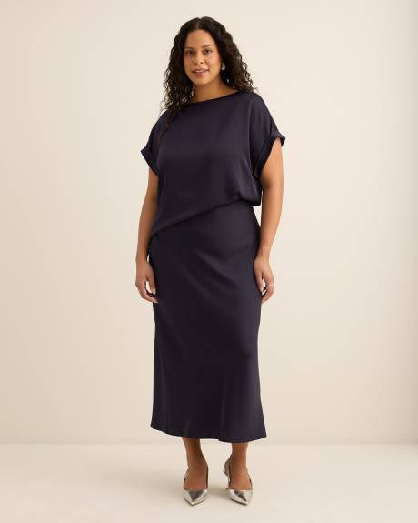 Satin Column Maxi Skirt Satin Column Maxi Skirt