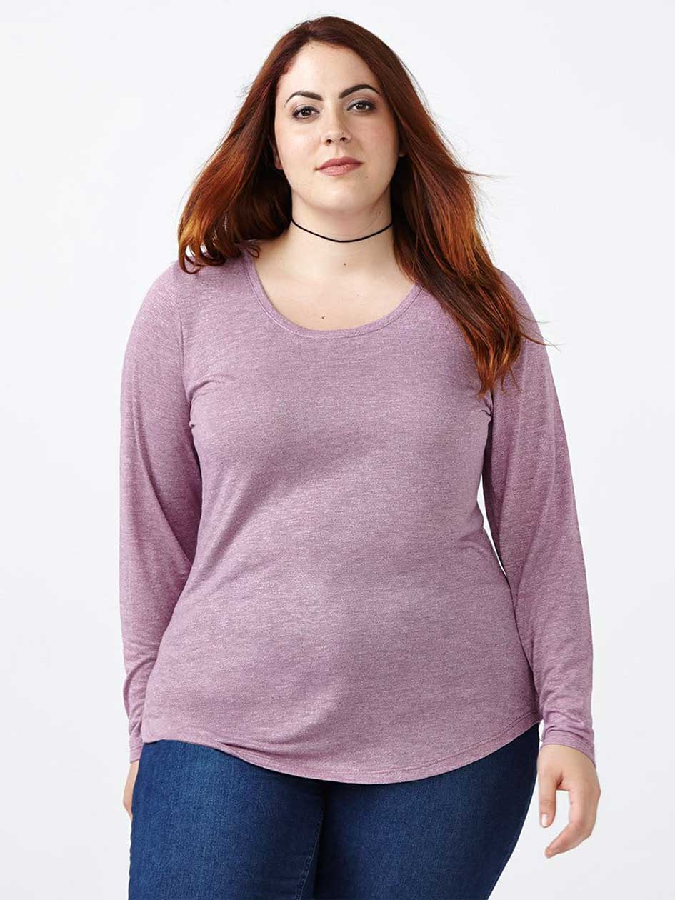 Layering Fit Long Sleeve Scoop Neck T-Shirt Layering Fit Long Sleeve Scoop Neck T-Shirt