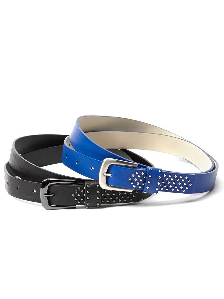 Set of 2 Studded Belts Set of 2 Studded Belts