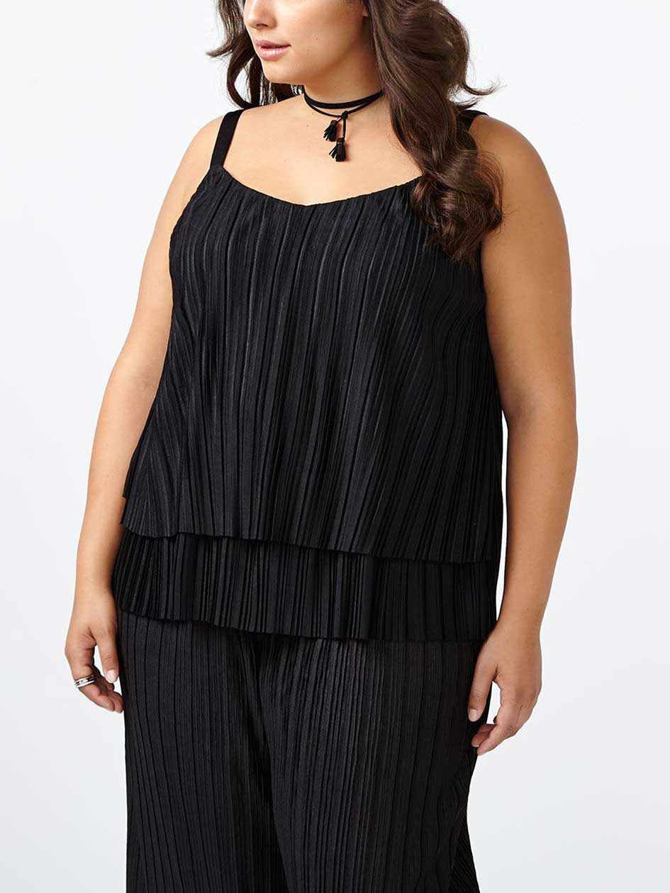 d/c JEANS Layered Pleated Cami d/c JEANS Layered Pleated Cami