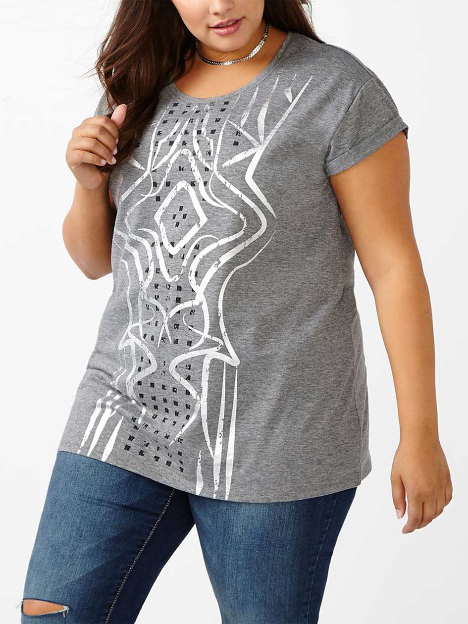 Girlfriend Fit Printed T-Shirt Girlfriend Fit Printed T-Shirt