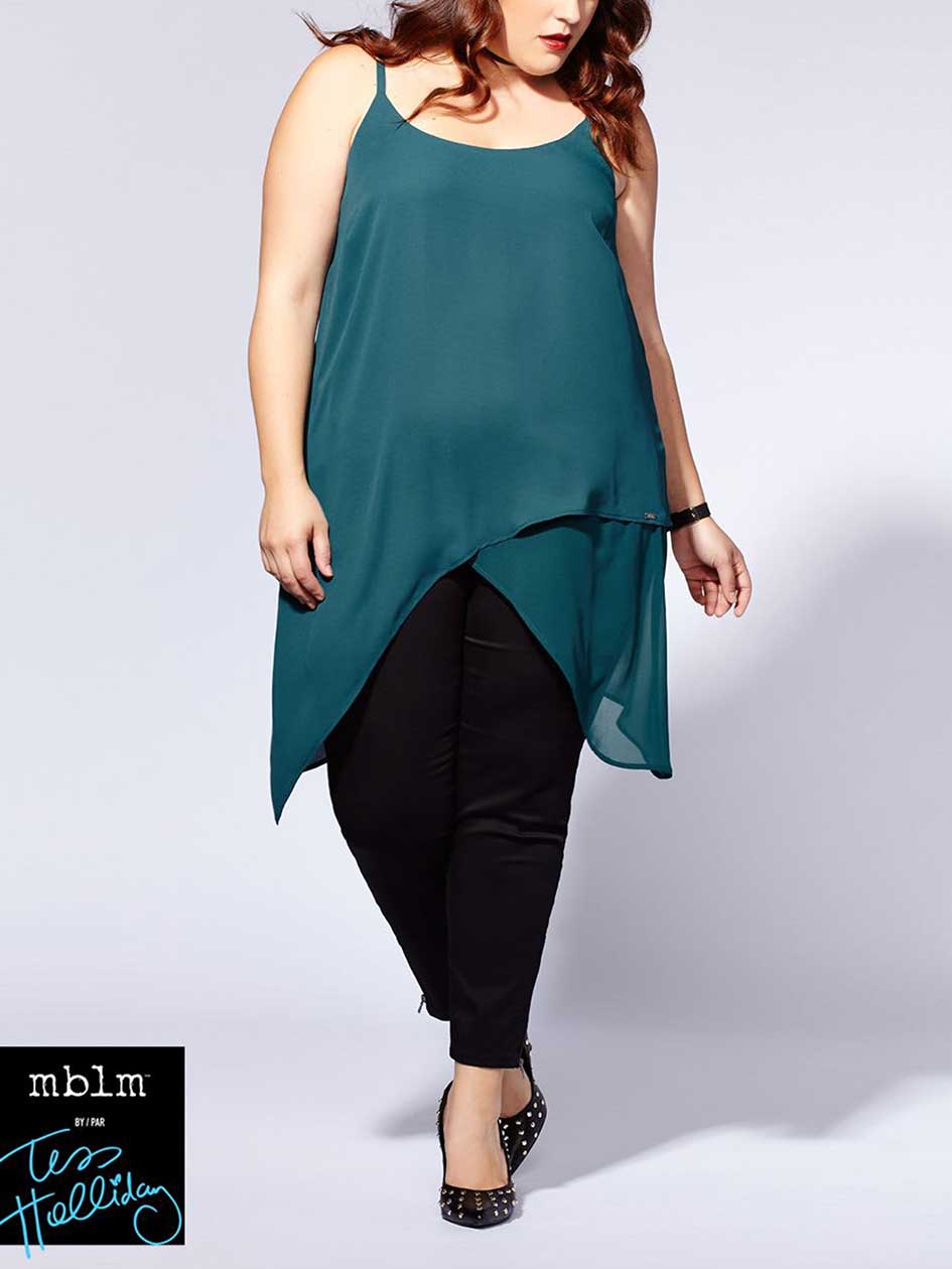 Tess Holliday - Sleeveless Asymmetric Tunic Tess Holliday - Sleeveless Asymmetric Tunic