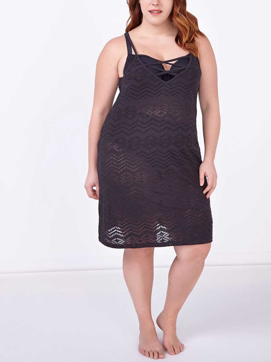 Sea - Sleeveless Sheer Swim Cover Up Sea - Sleeveless Sheer Swim Cover Up