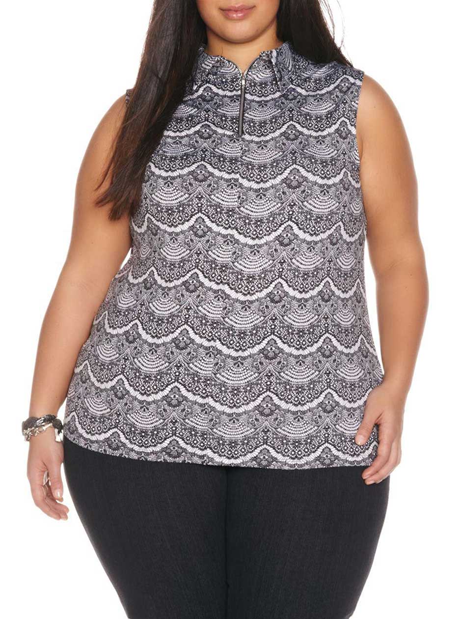 Sleeveless Peter Pan Collar Top Sleeveless Peter Pan Collar Top