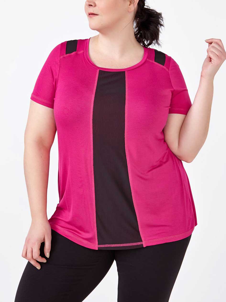 Athleisure - Plus-Size T-Shirt with Mesh Athleisure - Plus-Size T-Shirt with Mesh