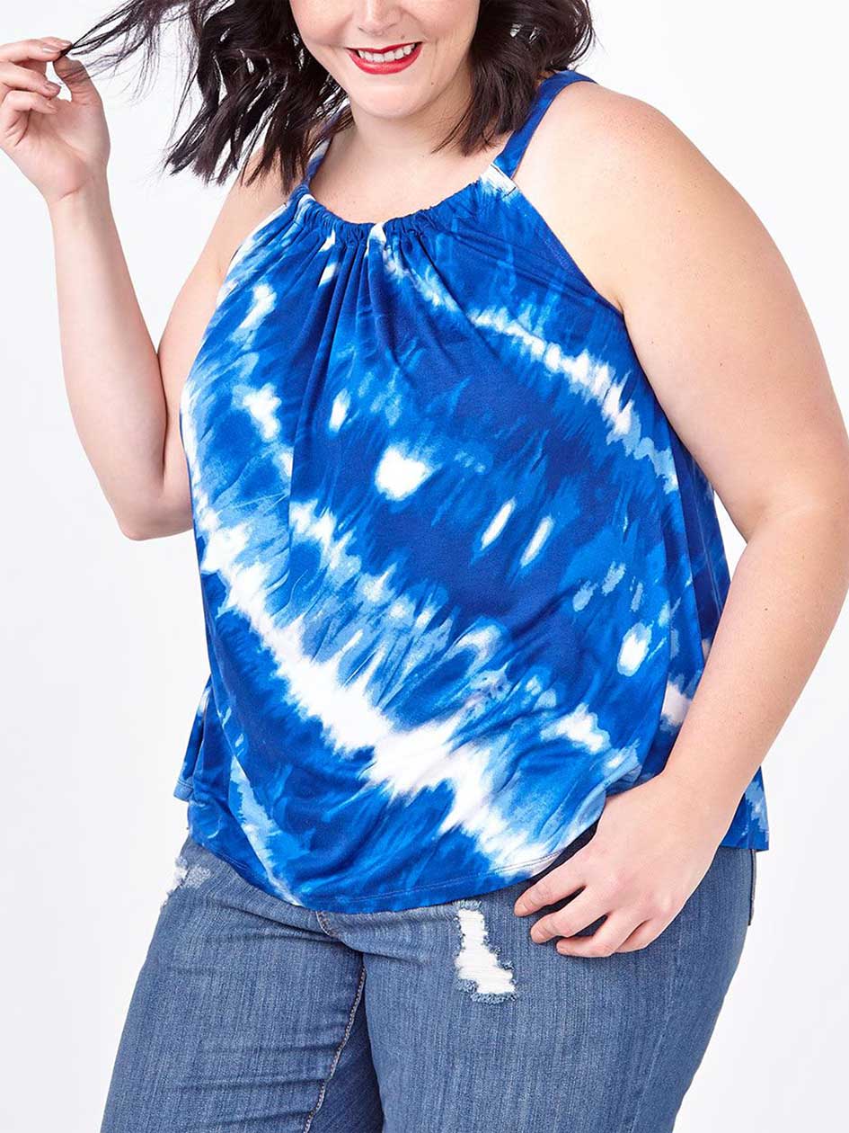 Sleeveless Printed Halter Top Sleeveless Printed Halter Top