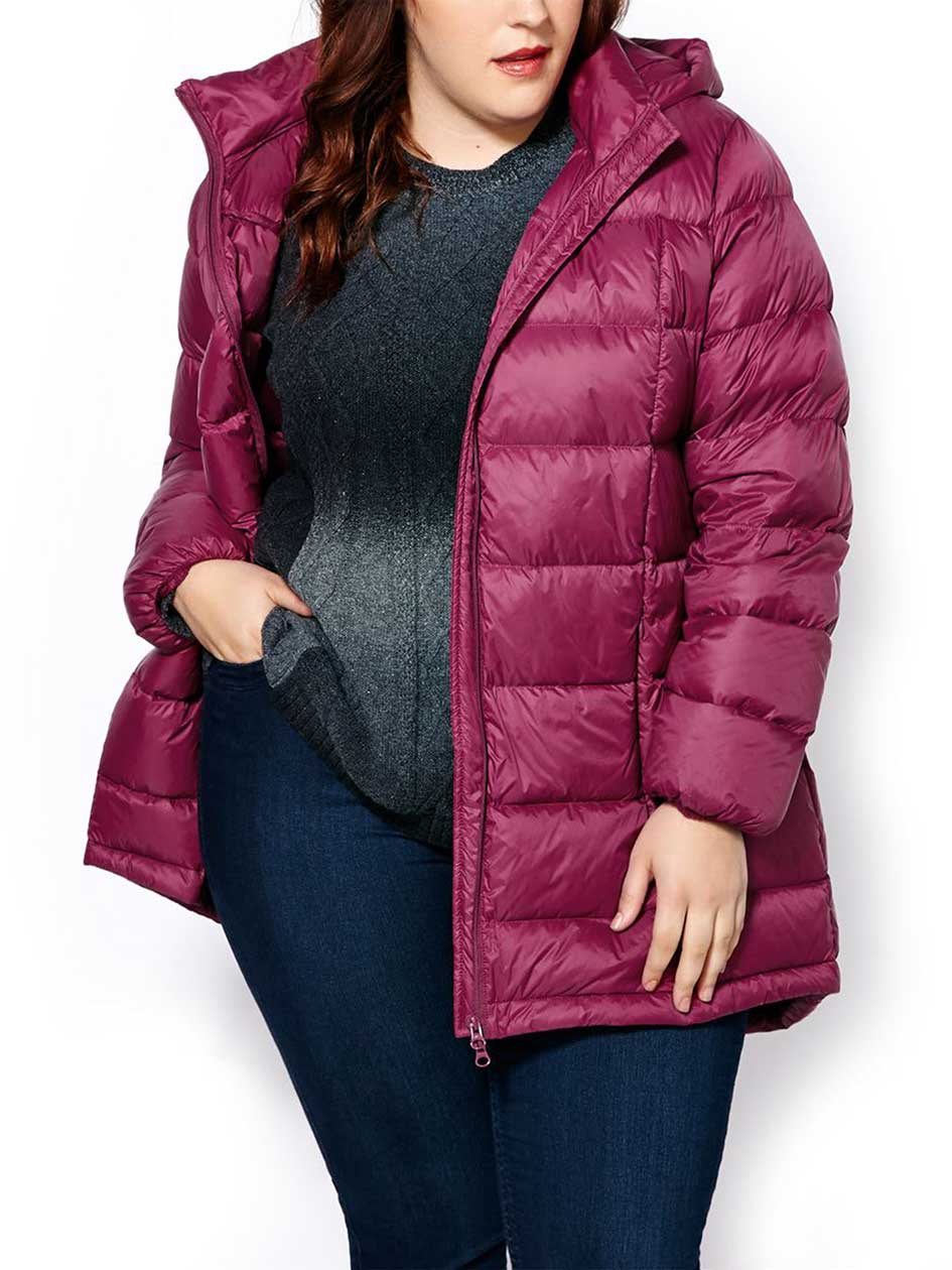 d/c JEANS Packable Hooded Down Jacket d/c JEANS Packable Hooded Down Jacket