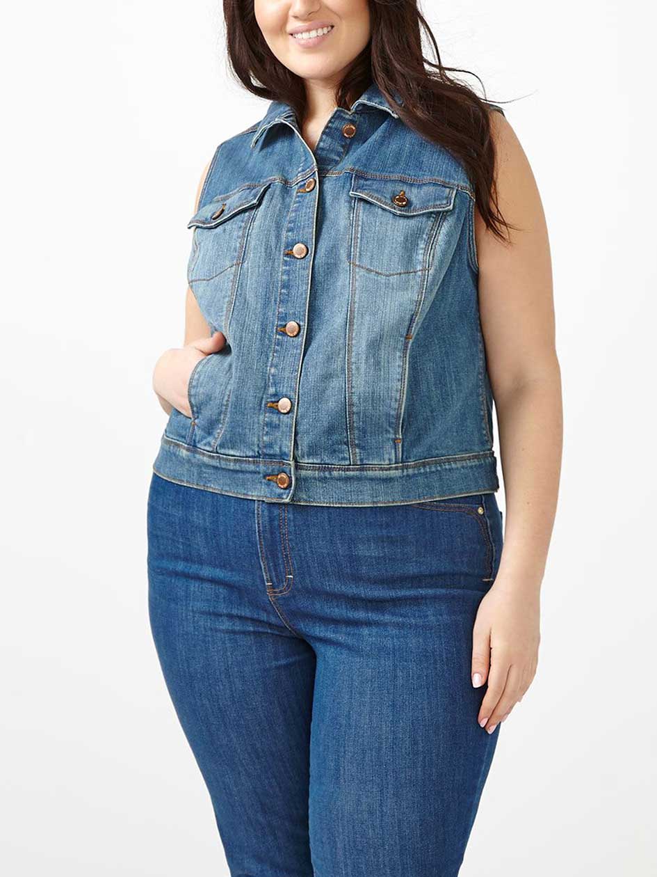d/c JEANS Sleeveless Denim Vest d/c JEANS Sleeveless Denim Vest