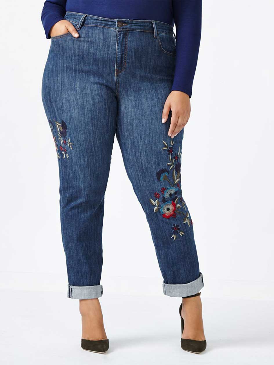 ONLINE ONLY - d/c JEANS Tall Slightly Curvy Fit Embroidered Straight Leg Jean ONLINE ONLY - d/c JEANS Tall Slightly Curvy Fit Embroidered Straight Leg Jean
