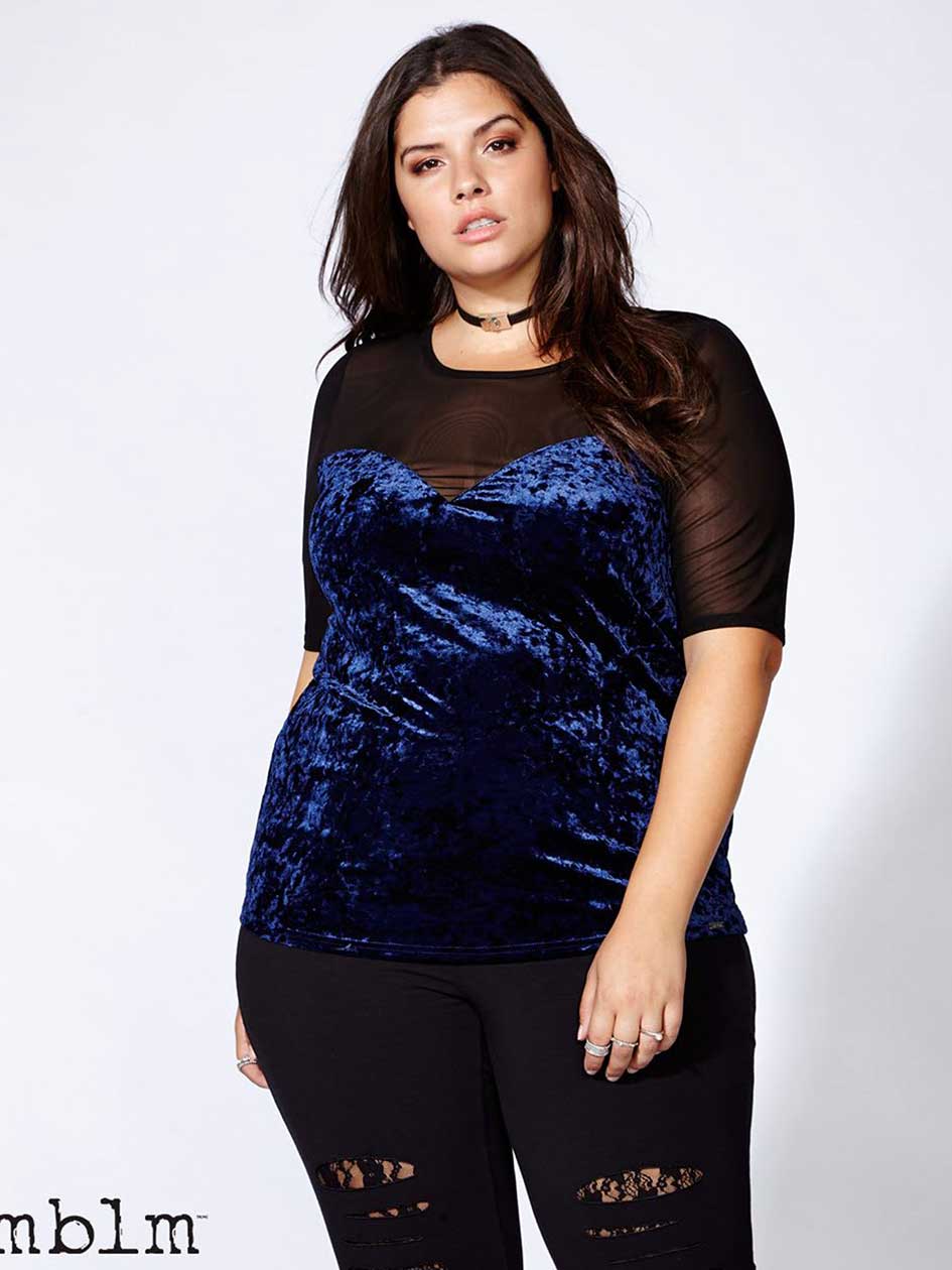 mblm - Short Sleeve Velvet Top mblm - Short Sleeve Velvet Top