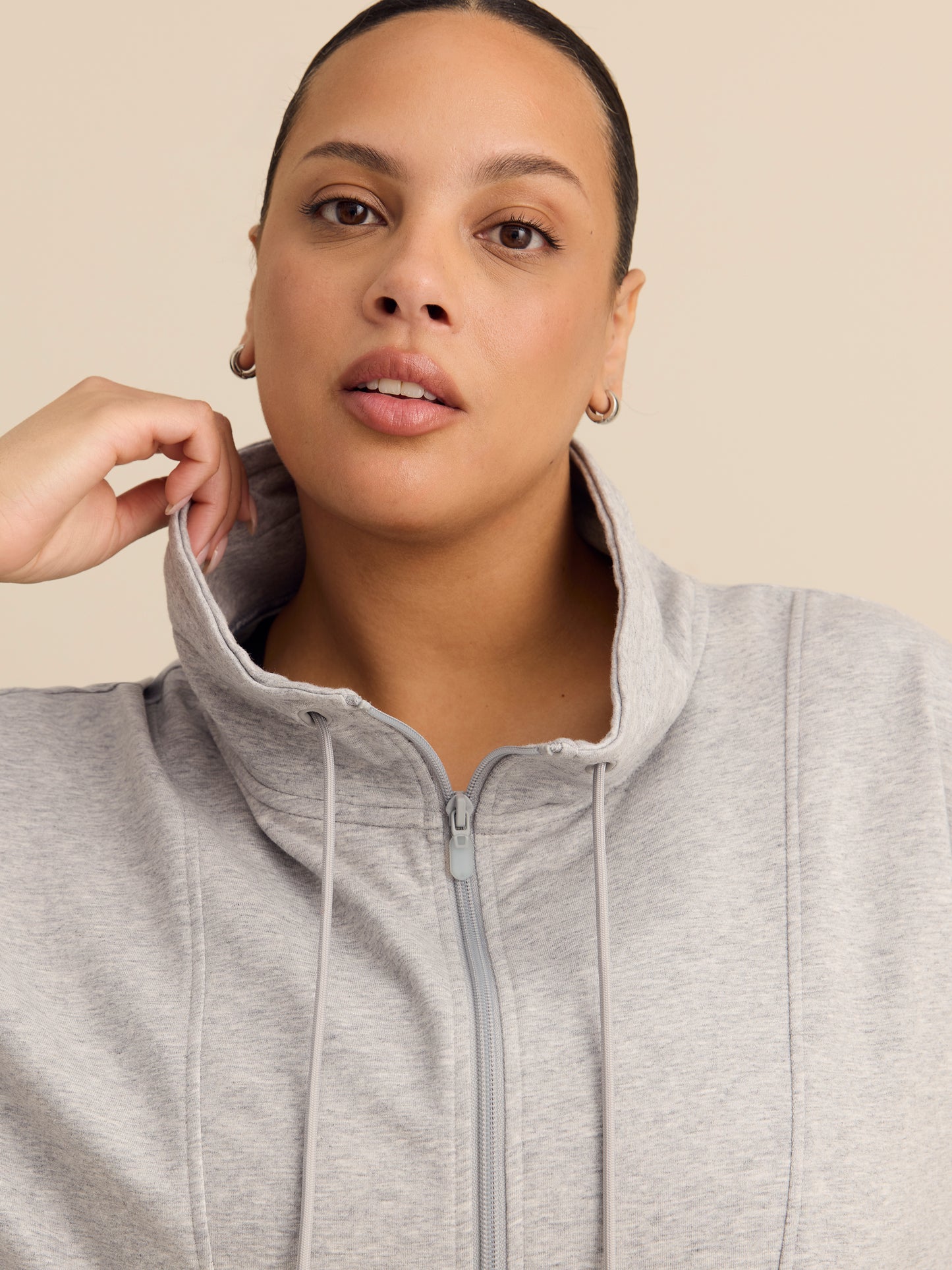 Manteau zippé à col montant - Active Zone