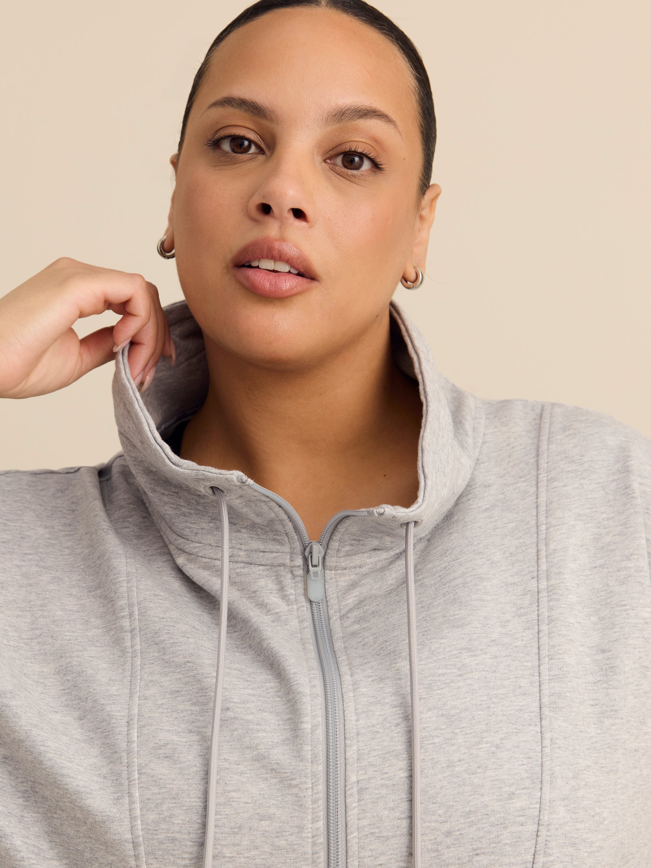 Manteau zippé à col montant - Active Zone