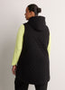 Long Quilted Knit Sleeveless Hooded Vest - Active Zone