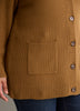 Straight-Fit V-Neck Tunic Cardigan