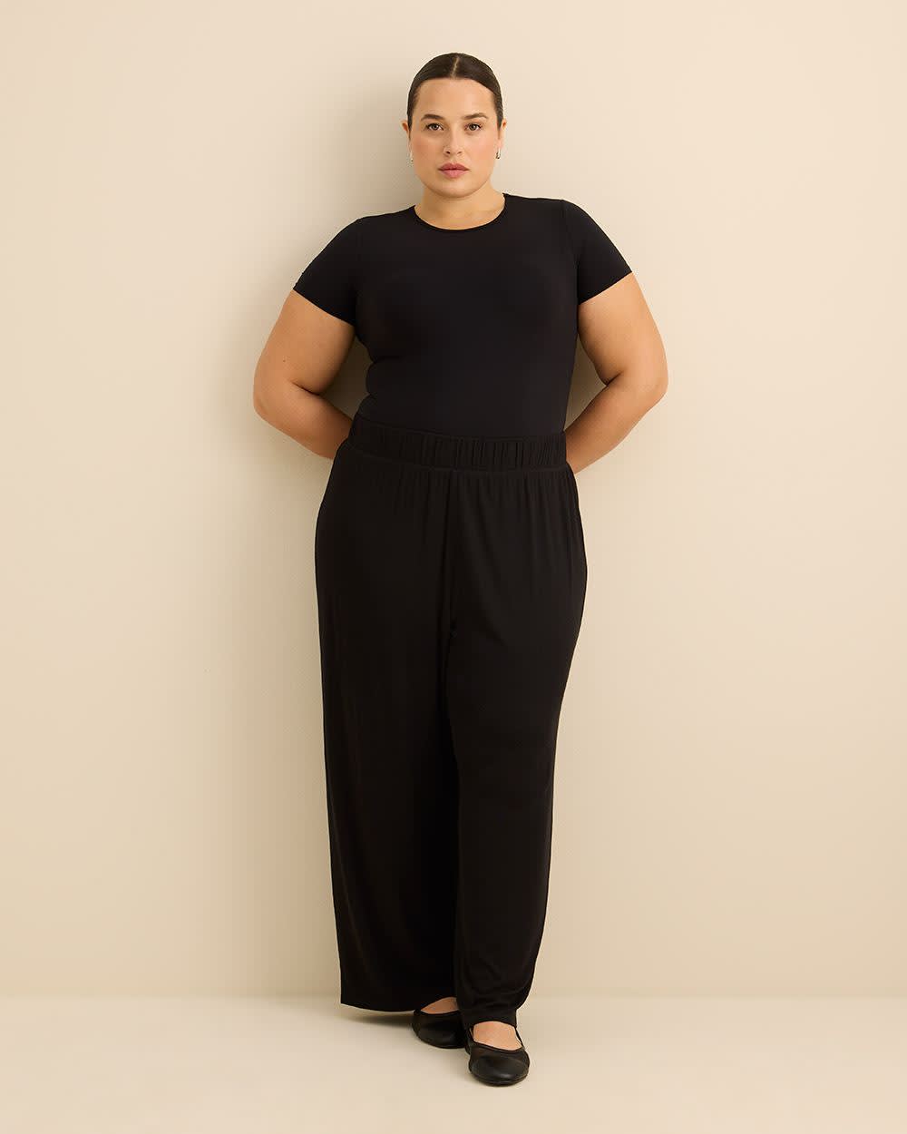 Cheeky Black Knit Short-Sleeve Bodysuit - ti Voglio