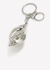 Silver Seashell Keychain Bag Charm