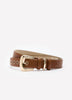 Denim Belt with Heart-Shaped Eyelets