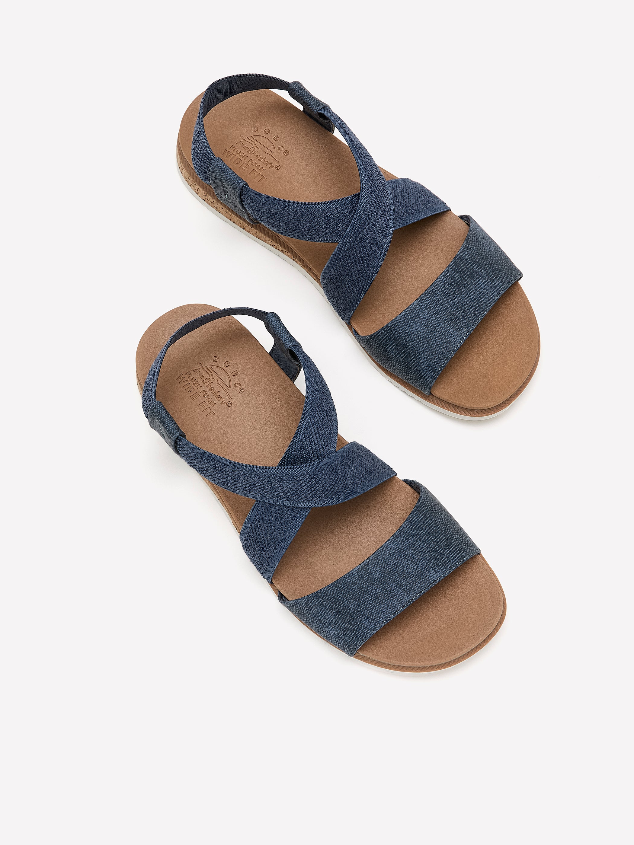 Wide Width, Desert Kiss Low Crisscross Strap Sandal - Skechers