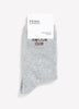 Chaussettes grises à imprimé Amour Club sur la cheville