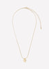 Short Dainty Necklace with Hammered Pendant