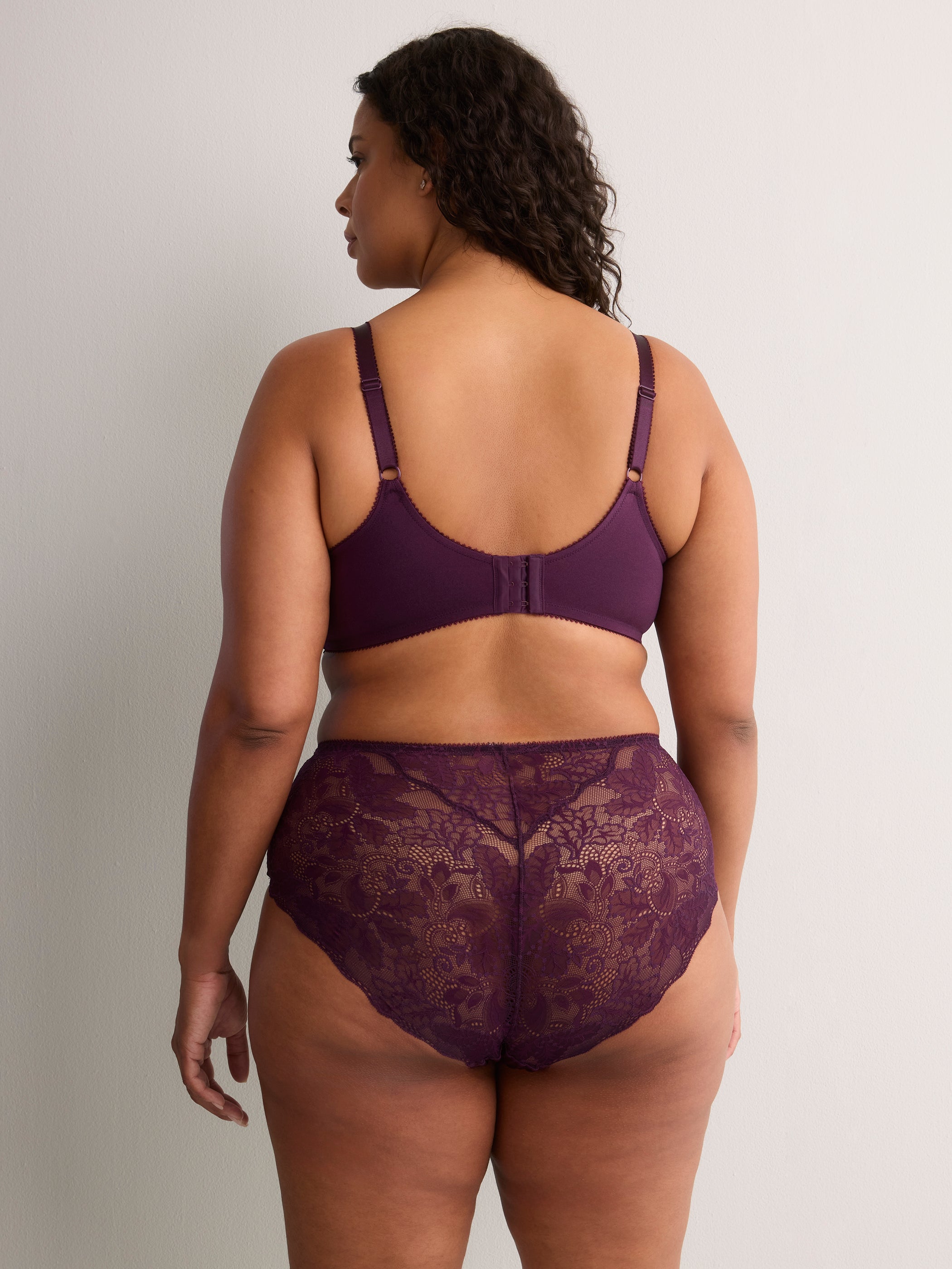Purple Lace Unlined T-Cup Underwire Bra - Déesse