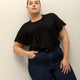 Flutter-Sleeve Knit Top with Smocked Detail