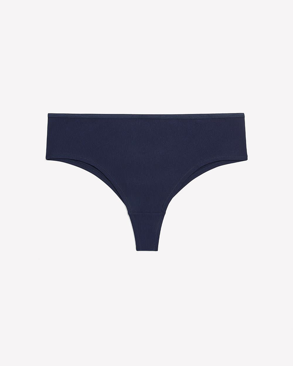 Cheeky Blue Ribbed Knit Brief - ti Voglio