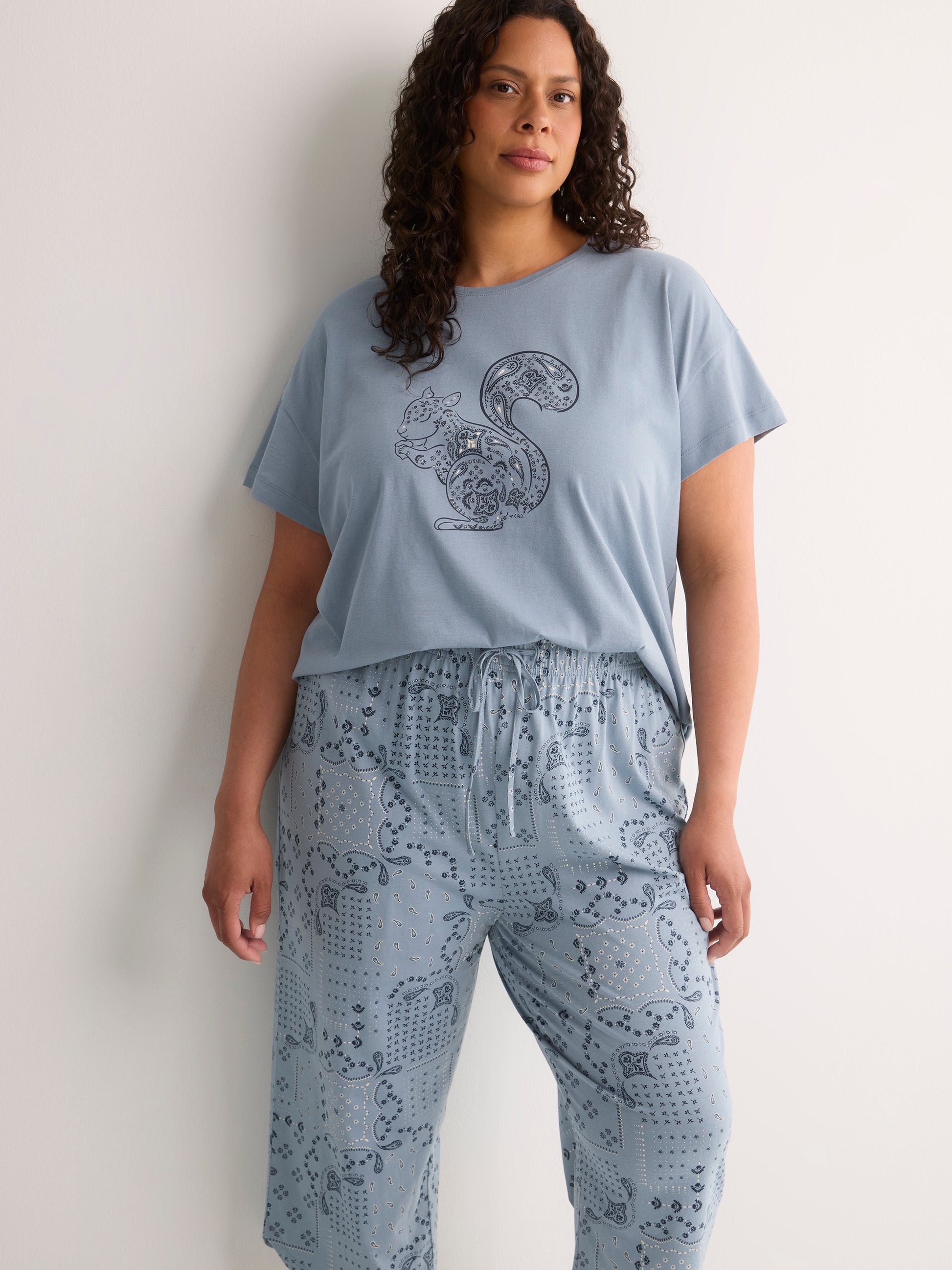 Printed Straight-Leg Capri Pyjama Pant - ti Voglio