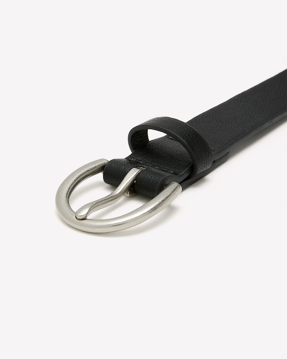 Black Belt with Bubble Heart Buckle