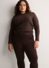 Brown Ponte de Roma Fashion Legging with Studded Side