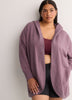 French Terry Hooded Open Cardigan - Active Zone