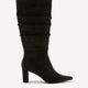 Wide Width, Gianina Microsuede Mid-Heel Pointed-Toe Tall Boot