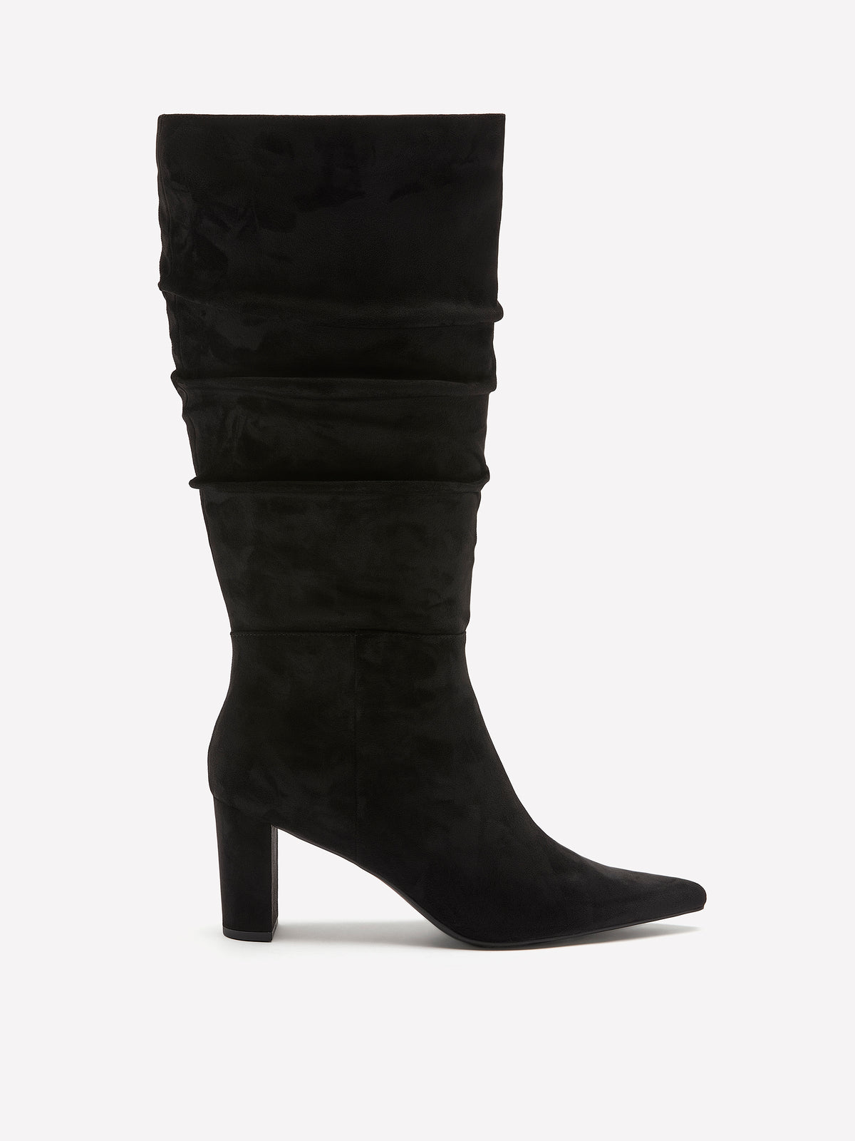 Wide Width, Gianina Microsuede Mid-Heel Pointed-Toe Tall Boot