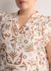 Robe courte évasée à manches à volants