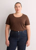 Curvy-Fit Short-Sleeve Crew-Neck Tee