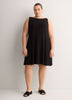 Responsible, Ribbed Sleeveless Boat Neck Swing Dress