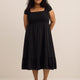 Smocked Maxi Dress with Cap Sleeves