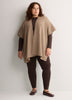 Ribbed Stitch Knit Cardigan Cape