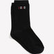 Black Crew Socks with XOXO Placement Print