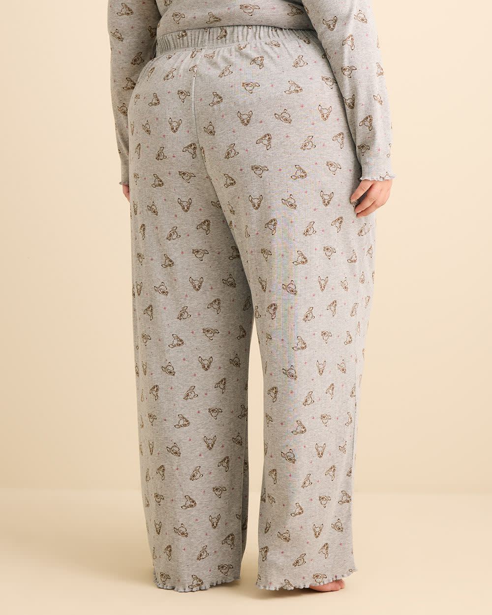 Pantalon de pyjama de Bambi en pointelle gris chiné - ti Voglio