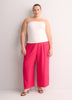 Linen-Blend Wide-Leg Crop Pant with Drawstring at Waistband
