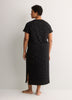 Black Heart-Print Long Short-Sleeve Sleepshirt - tiVOGLIO