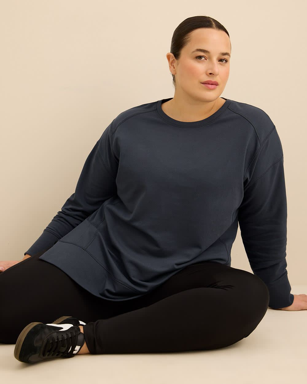 Pull à col rond en tricot français - Active Zone