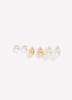 Mixed Metallic Bubble Earrings, Set of 3