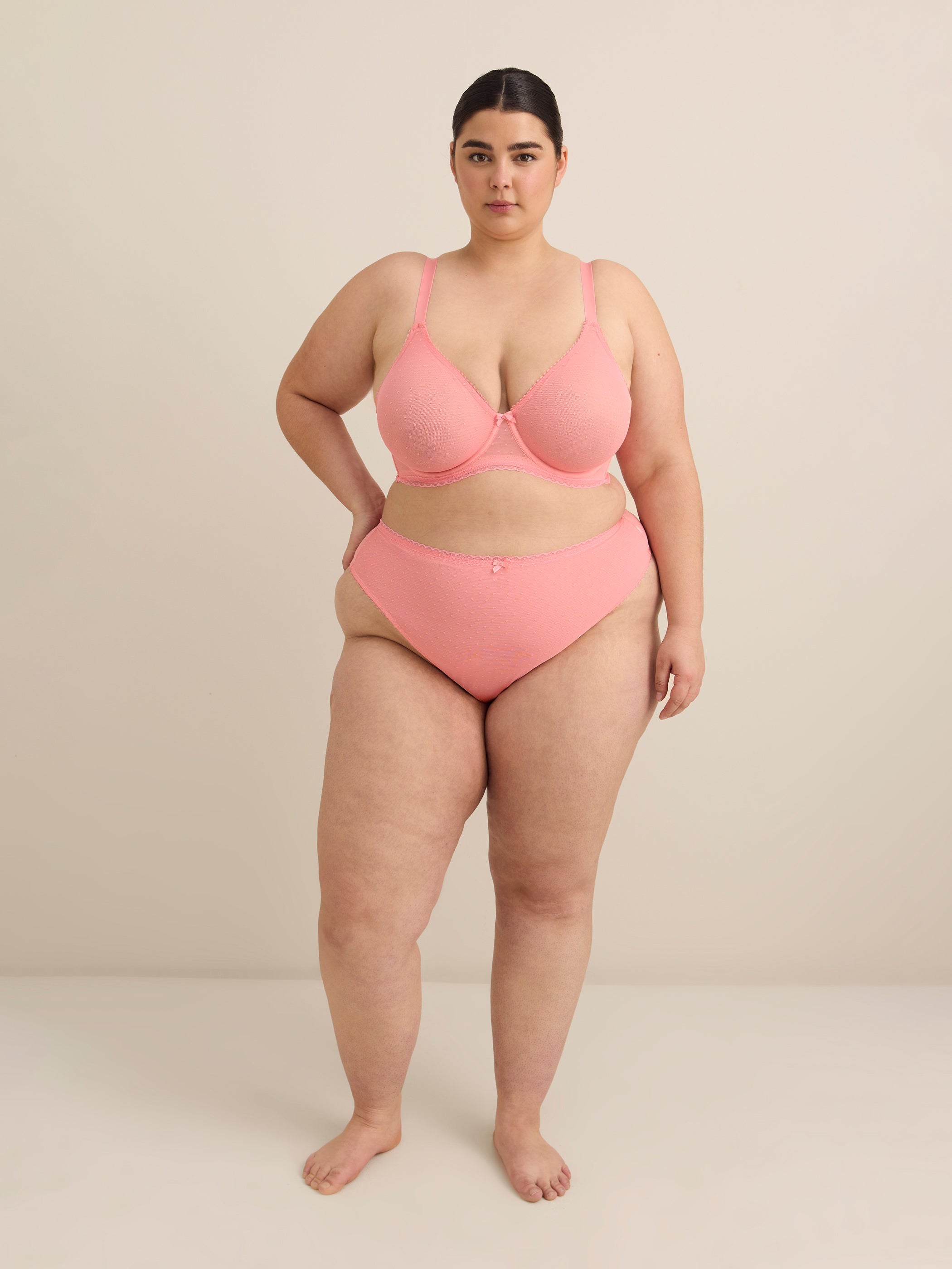 Clip Dot Mesh Thong - Déesse Collection