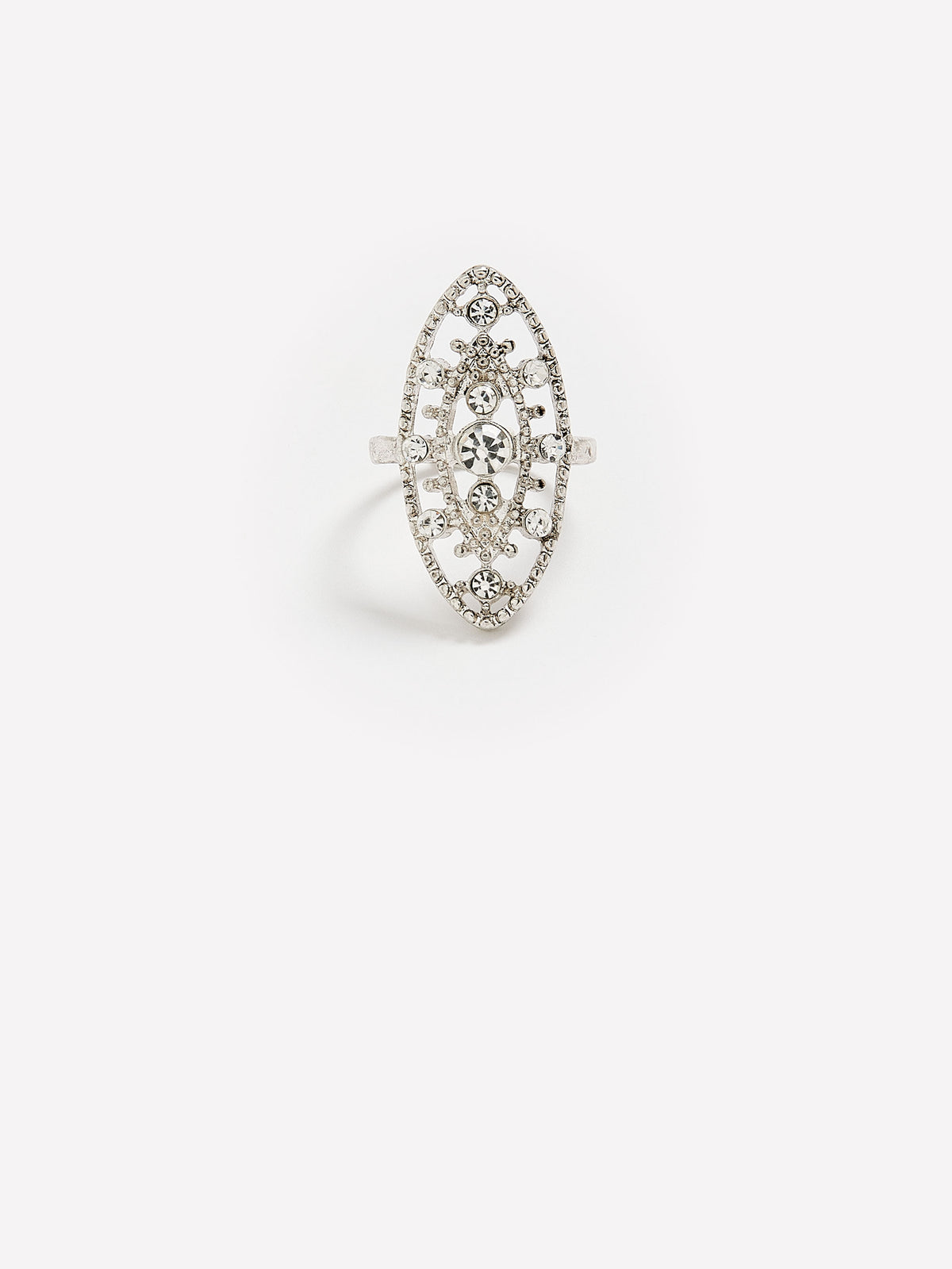 Oval Ring with Stones