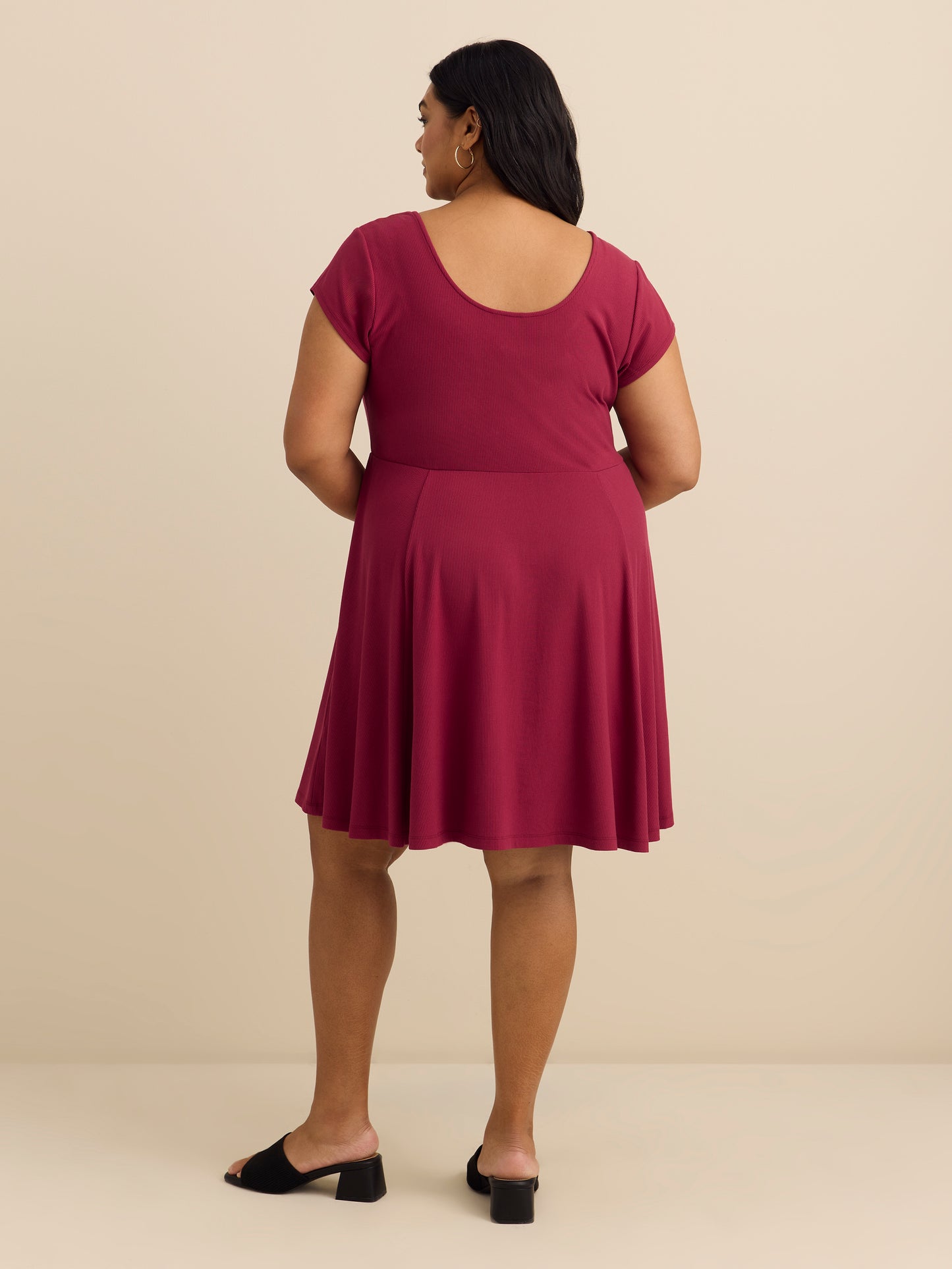 Responsible, Scoop Neck Dress with Cap Sleeves