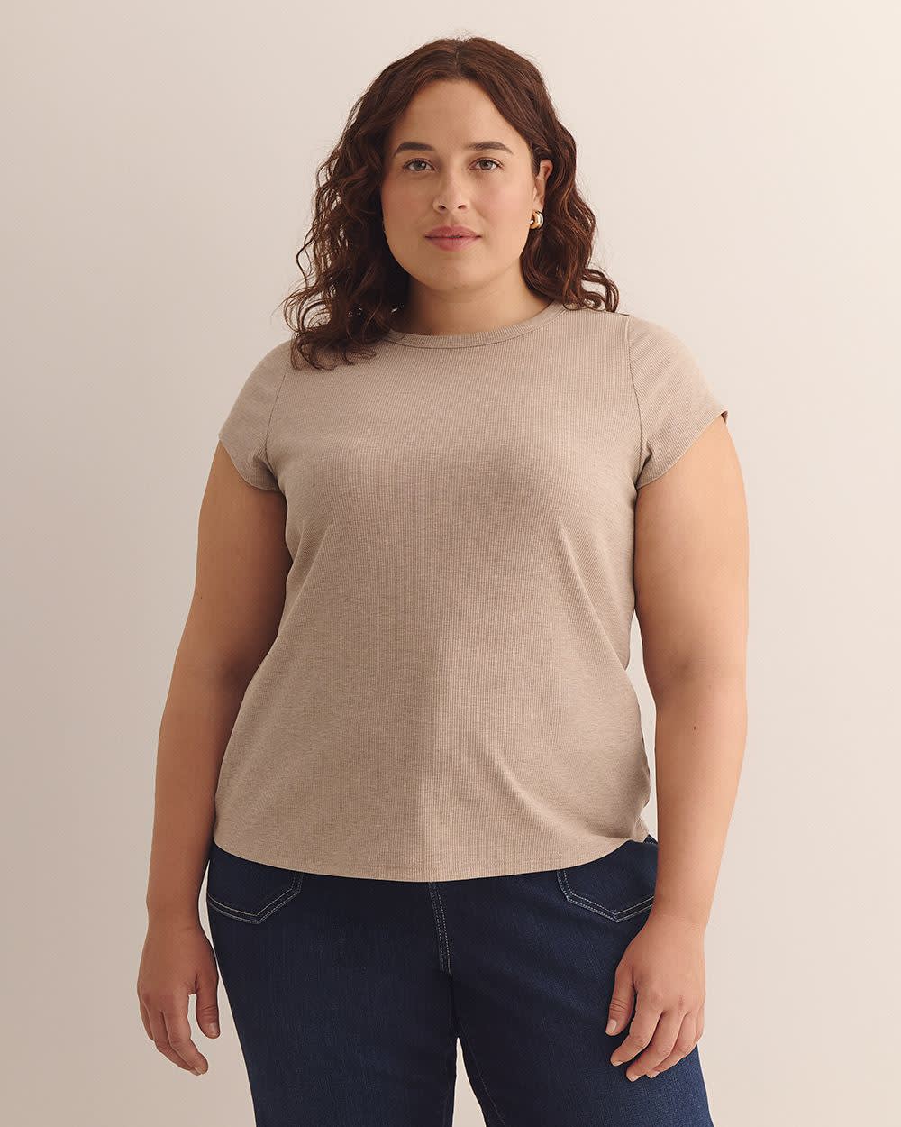 T-shirt ajusté côtelé à  col rond - Essentiels PENN.