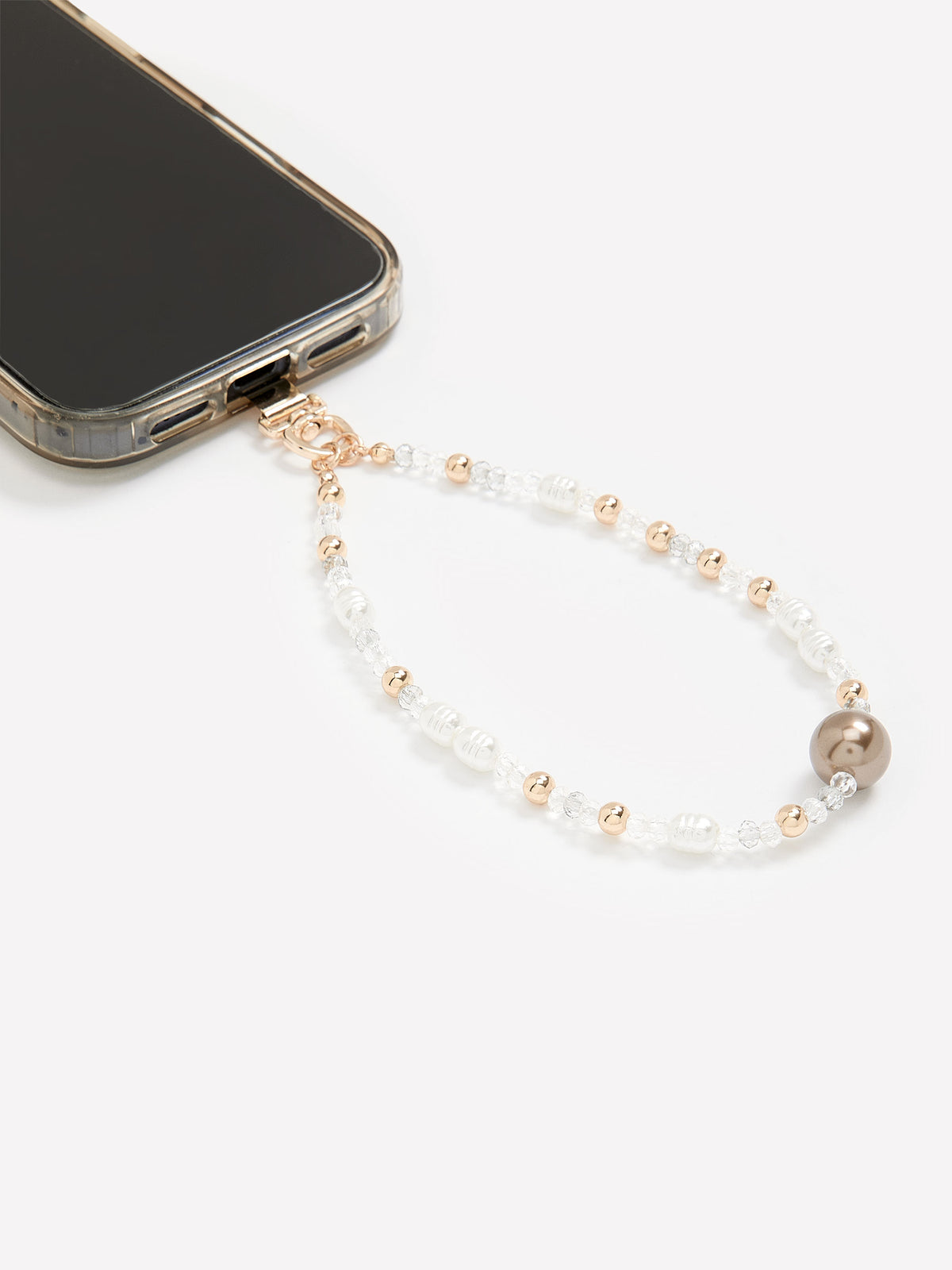 Phone Wristlet Chain with Pearls