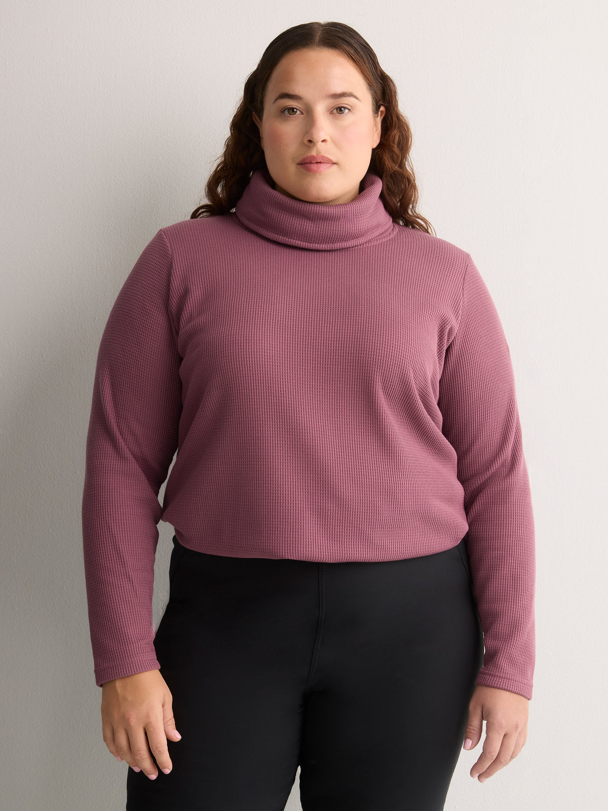 Holly Hideaway Cowl-Neck Waffle Knit Pullover Sweater - Columbia